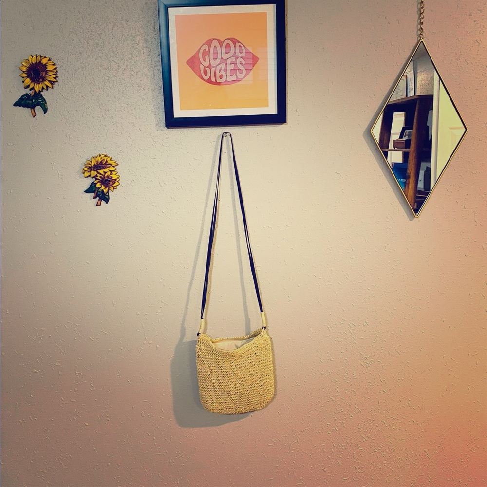 Small double leather strap small purse